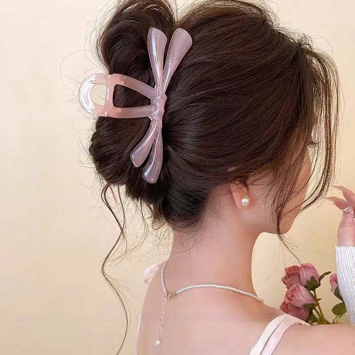Jelly Color Bow Grab Clip New Hair Claw Hair Accessories Wholesale