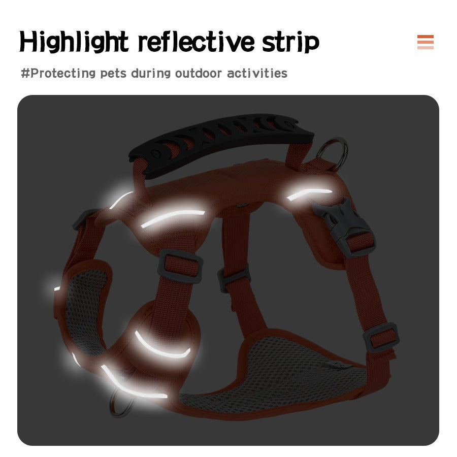 Close Control Handle Reflective Rushing-out-proof Pet Harness
