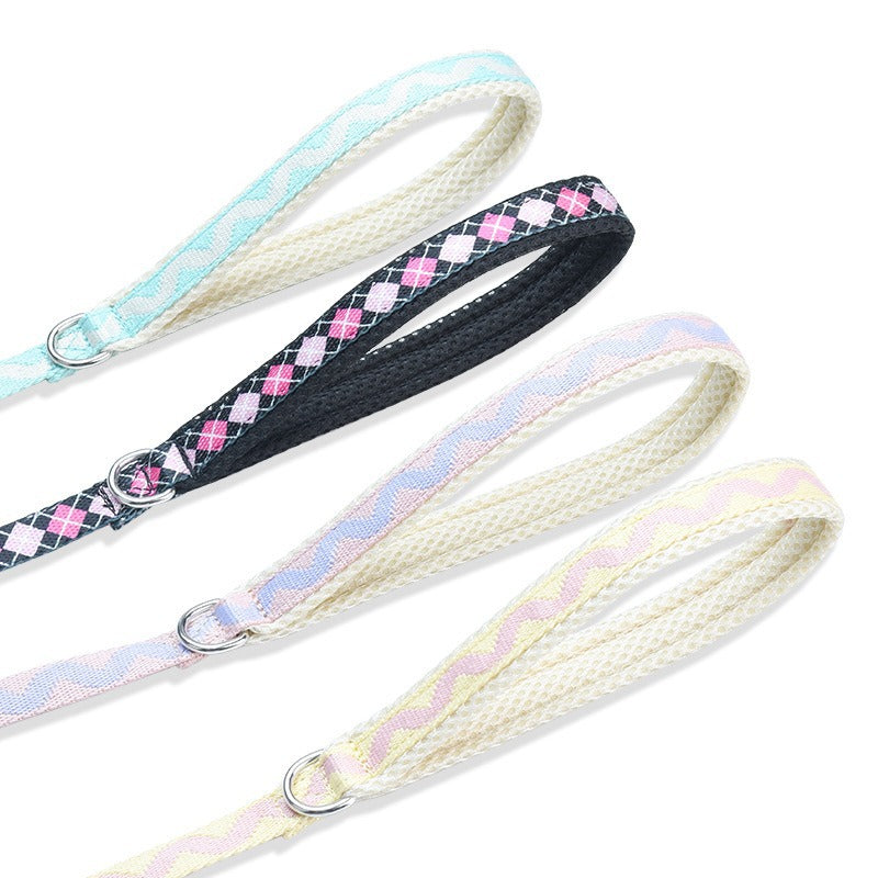 Breathable Mesh Leather Shock Absorption Vest Pet Dog Harness