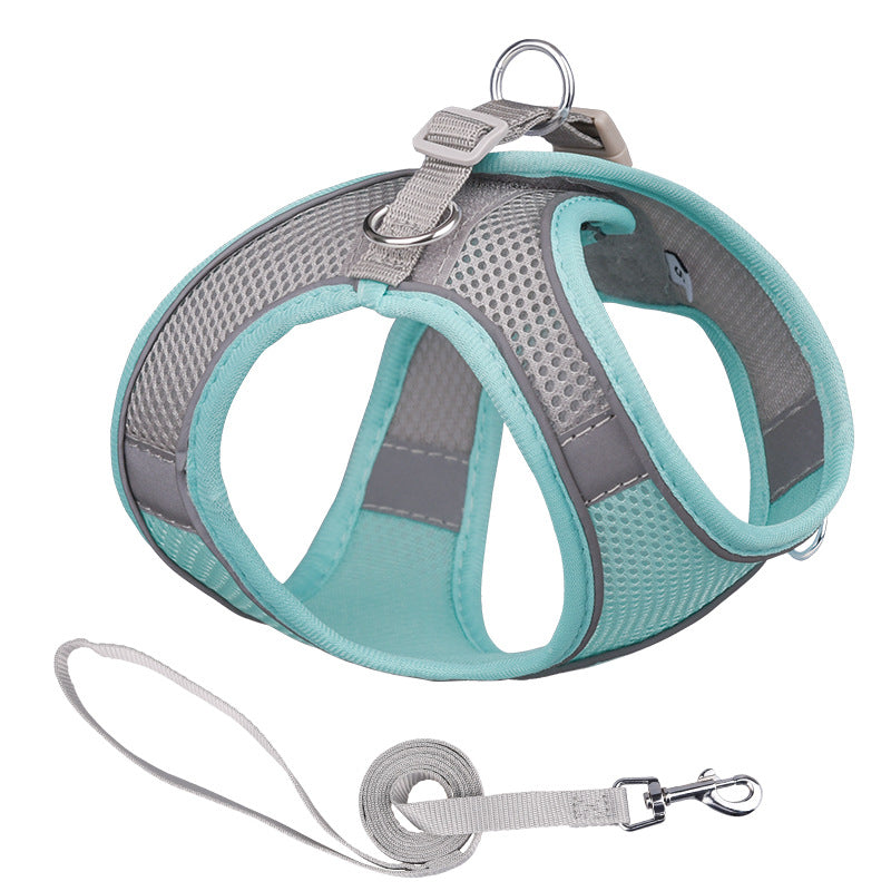 Breathable Mesh Series Reflective Vest Pet Dog Harness Leash Set
