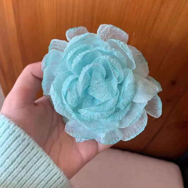 Mesh Simulation Rose Flower Grab Clip Hair Claw Hair Accessories Wholesale