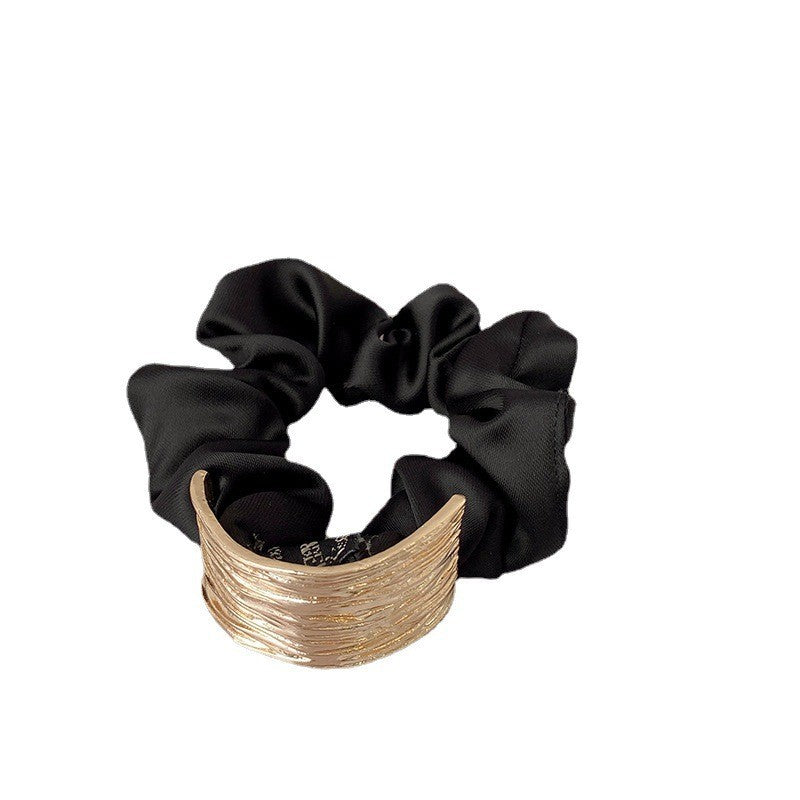 Simple Curve Alloy Fabric Hair Scrunchies New Hair Accessories Wholesale
