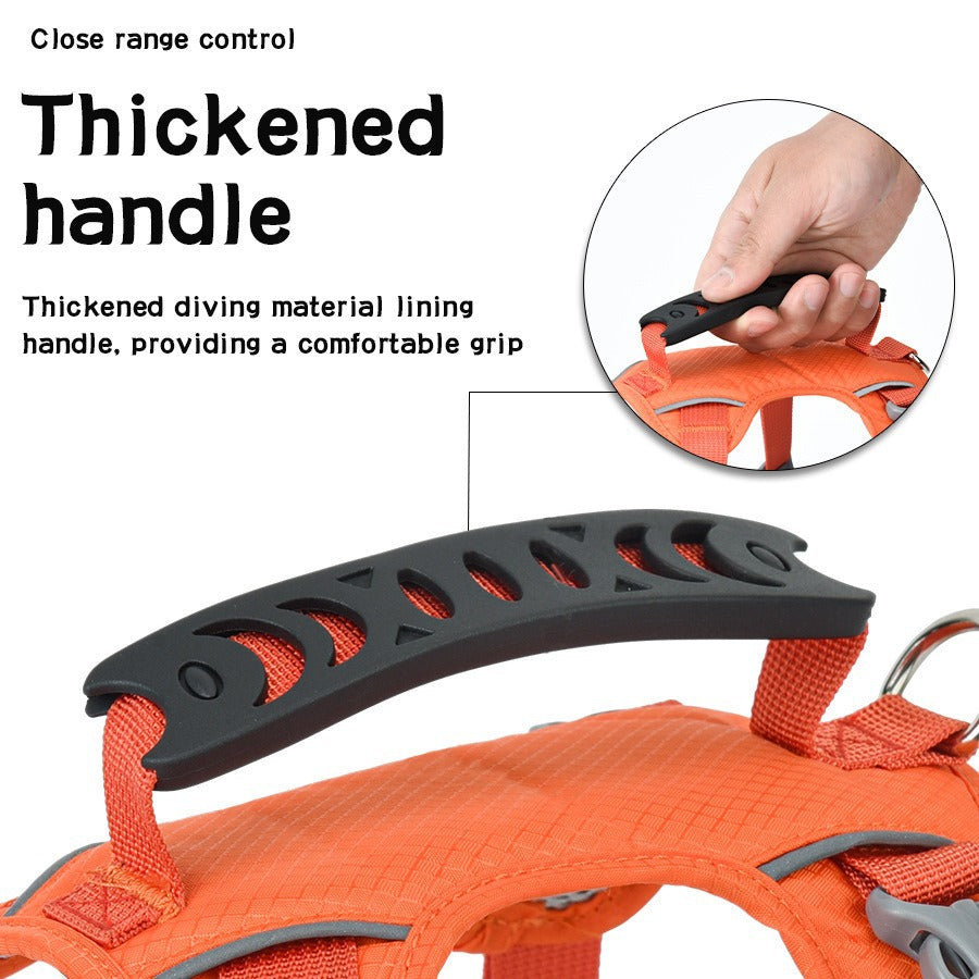 Close Control Handle Reflective Rushing-out-proof Pet Harness