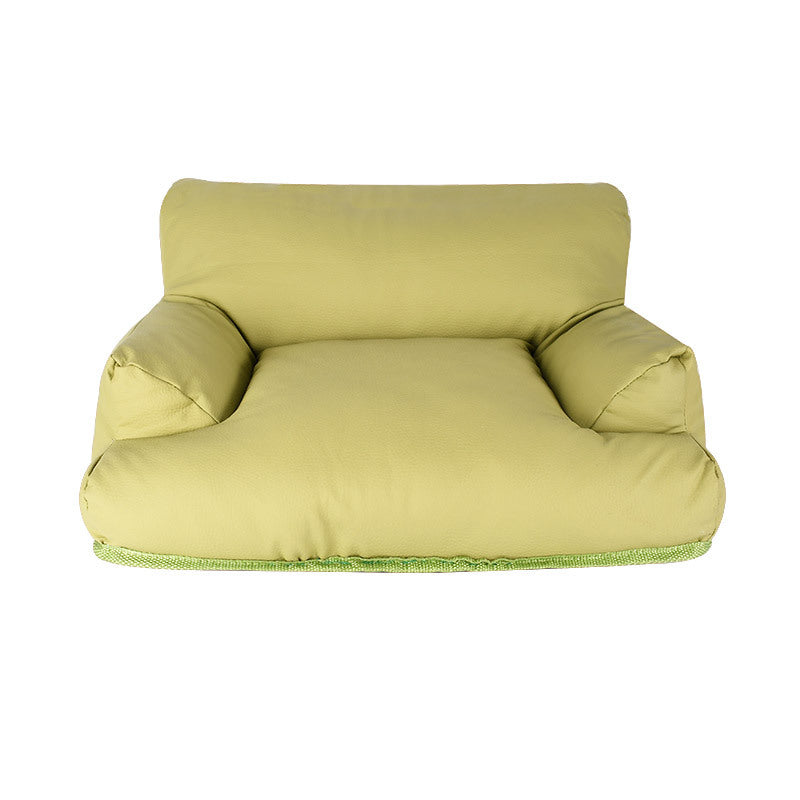 Tear-Resistant Soft Waterproof ECO PU Leather Pet Sofa Dog Bed