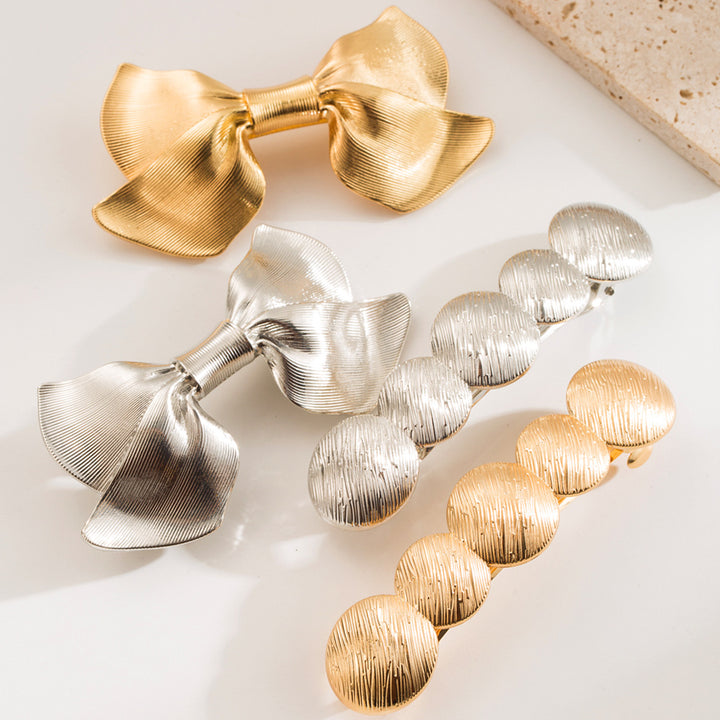Bow Alloy Spring Ponytail Hair Clip Hair Accessories Wholesale