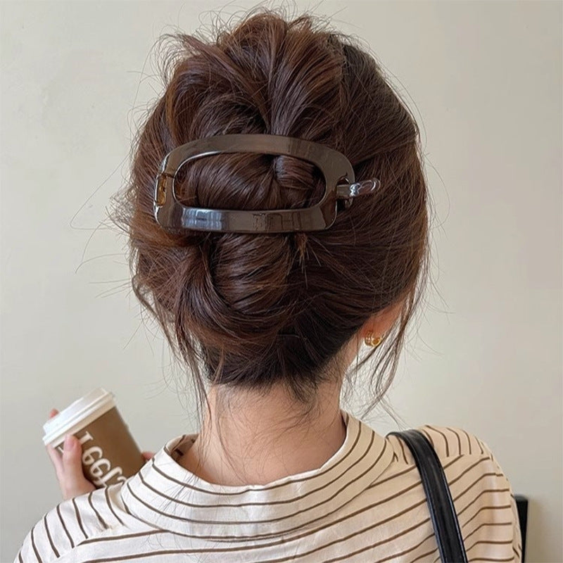 Glossy Resin Oval Twist Clip Updo Hair Clip Hair Accessories Wholesale
