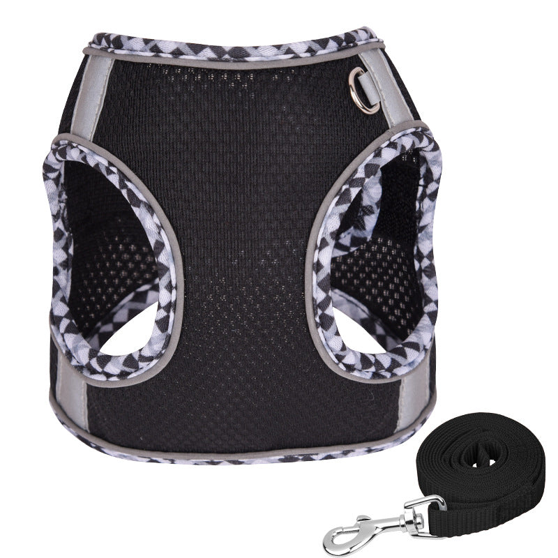 Breathable Mesh Series Reflective Vest Pet Dog Harness Leash Set