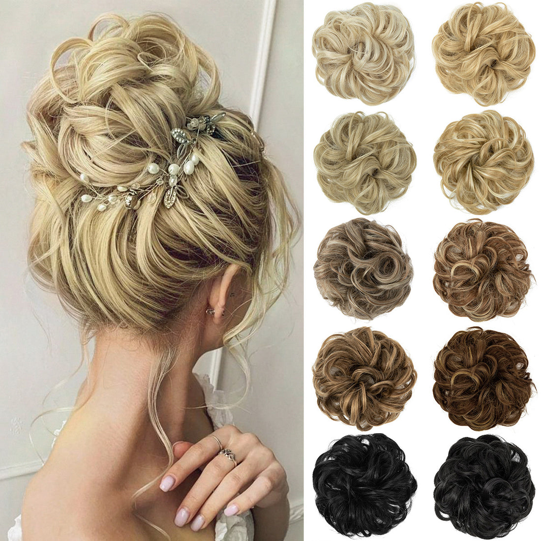 Invisible Fluffy Hair Ball Bun Long Beard Wigs Hair Extensions Wholesale