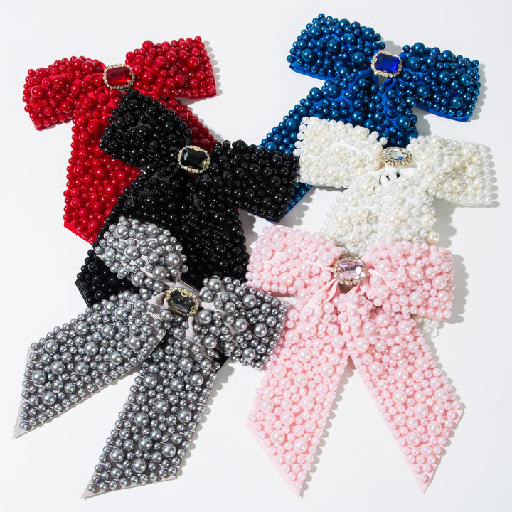 Inlaid with Gorgeous Pearls Big Bow Hair Clip Hair Accessories Wholesale