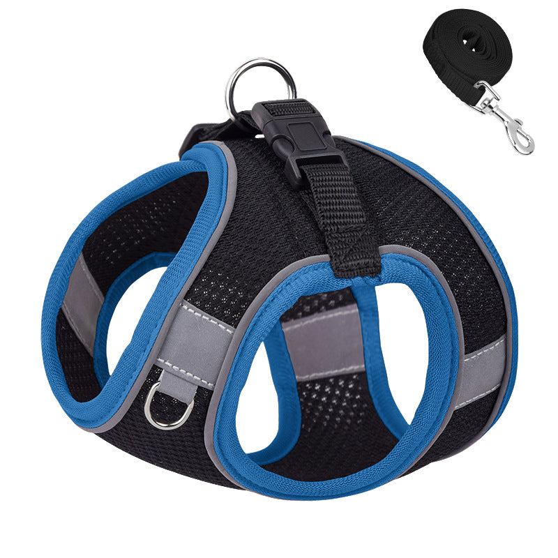 Breathable Mesh Series Reflective Vest Pet Dog Harness Leash Set
