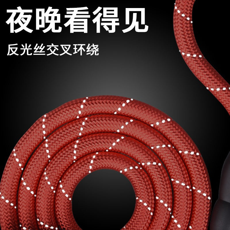 Sponge Handle Reflective Nylon No-Pull Pet Training P-type Leash