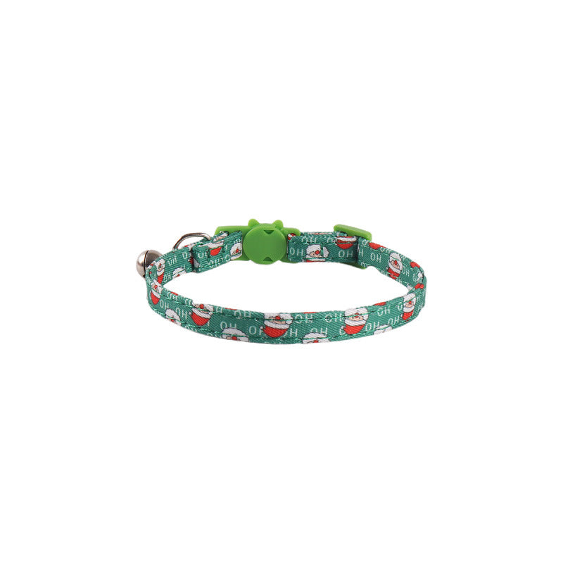 Halloween Christmas Holiday Fake Collar Belt Buckle Pet Cat Collar