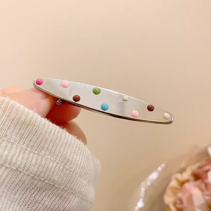 Polka Dot Alloy Duckbill Clip Bangs Hair Clip Hair Accessories Wholesale
