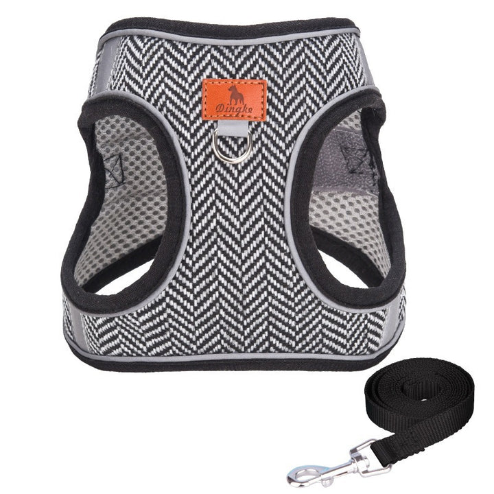 Breathable Shock Absorbing Adjustable Pet Dog Harness Leash Set