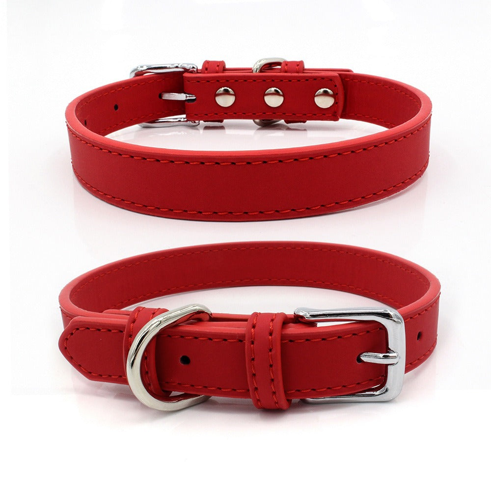 Fashion Multicolor PU Leather Adjustable Belt Pet Dog Cat Collar