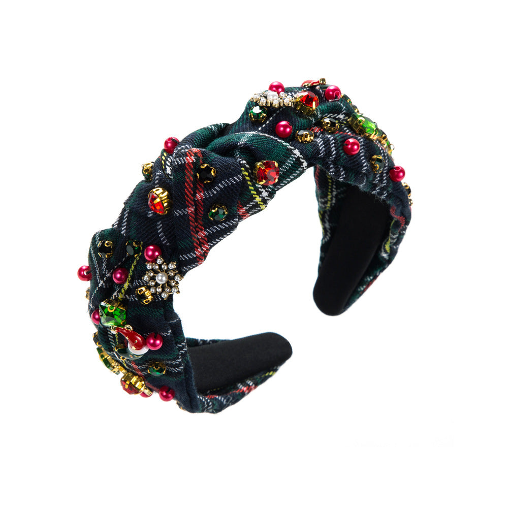 Fabric Knotted Christmas Headband Holiday Party Hair  Accessories Wholesale