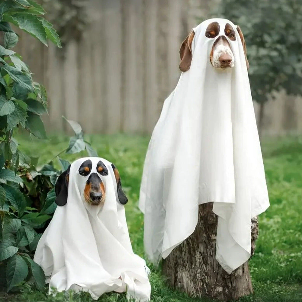 Halloween Party Ghost Costume Props Pet Clothing Cape Apparel