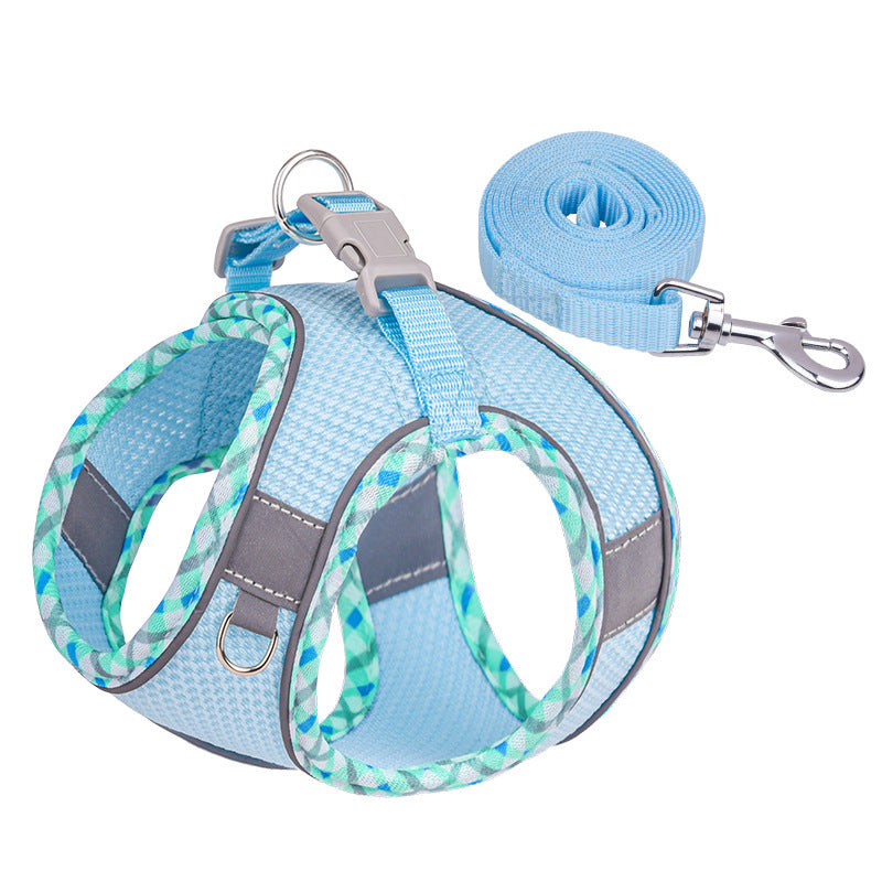 Breathable Mesh Series Reflective Vest Pet Dog Harness Leash Set