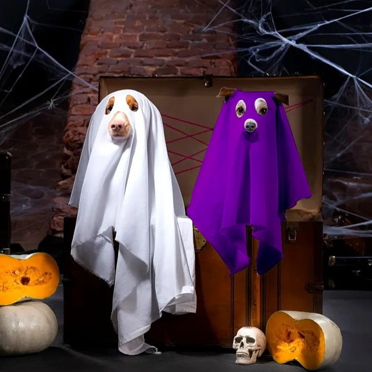 Halloween Party Ghost Costume Props Pet Clothing Cape Apparel