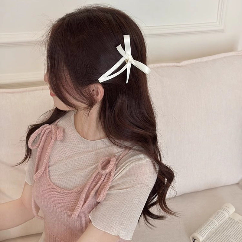 Fashion Ribbon Bow Bangs Hair Clip Side Clip Hair Accessories Wholesale