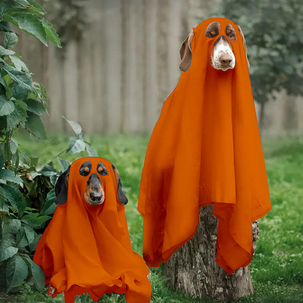 Halloween Party Ghost Costume Props Pet Clothing Cape Apparel