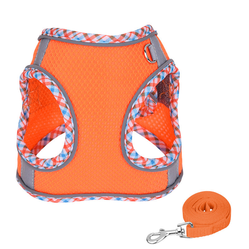 Breathable Mesh Series Reflective Vest Pet Dog Harness Leash Set