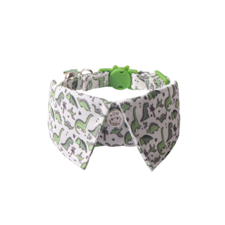 Dinosaur Cake Printed Fake Collar Belt Buckle Pet Cat Collar
