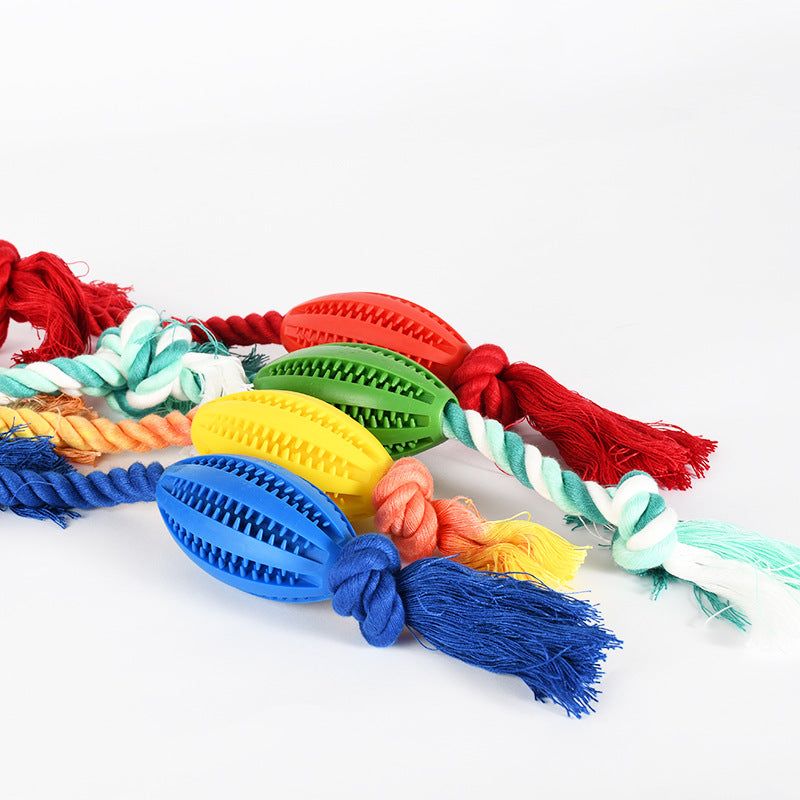 Cleaning Teeth Grinding Leaking Food Ball Cotton Pet Chew Toy