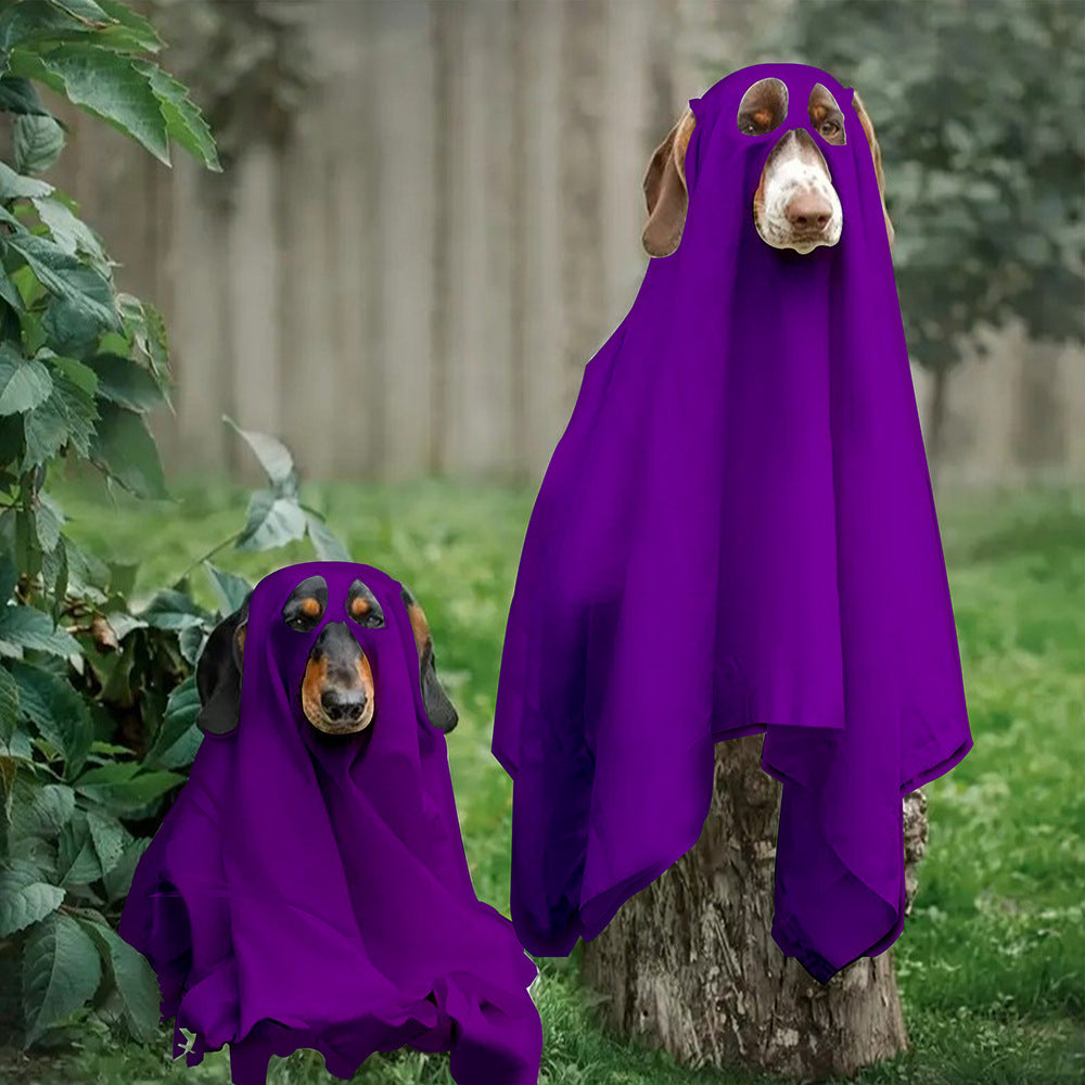 Halloween Party Ghost Costume Props Pet Clothing Cape Apparel