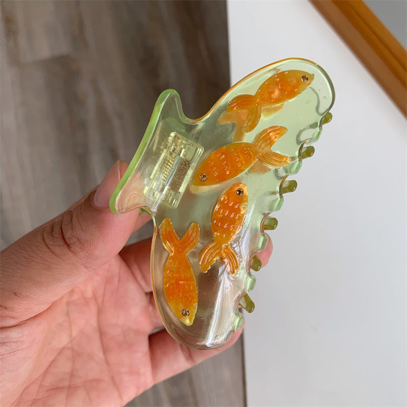 Goldfish Acetate Grab Clip Plate Hair Claw Hair Accessories Wholesale
