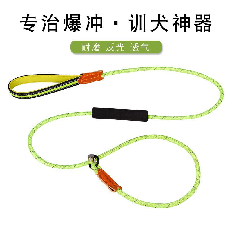 Diving Fabric Handle Reflective No-Pull Pet Training P-type Leash