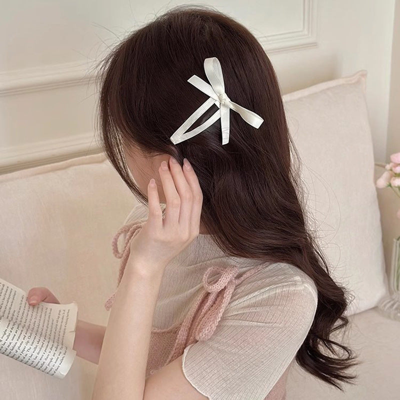 Fashion Ribbon Bow Bangs Hair Clip Side Clip Hair Accessories Wholesale