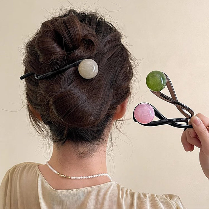 Shiny Acrylic Large Pearl Twist Clip New Hair Clip Hair Accessories Wholesale