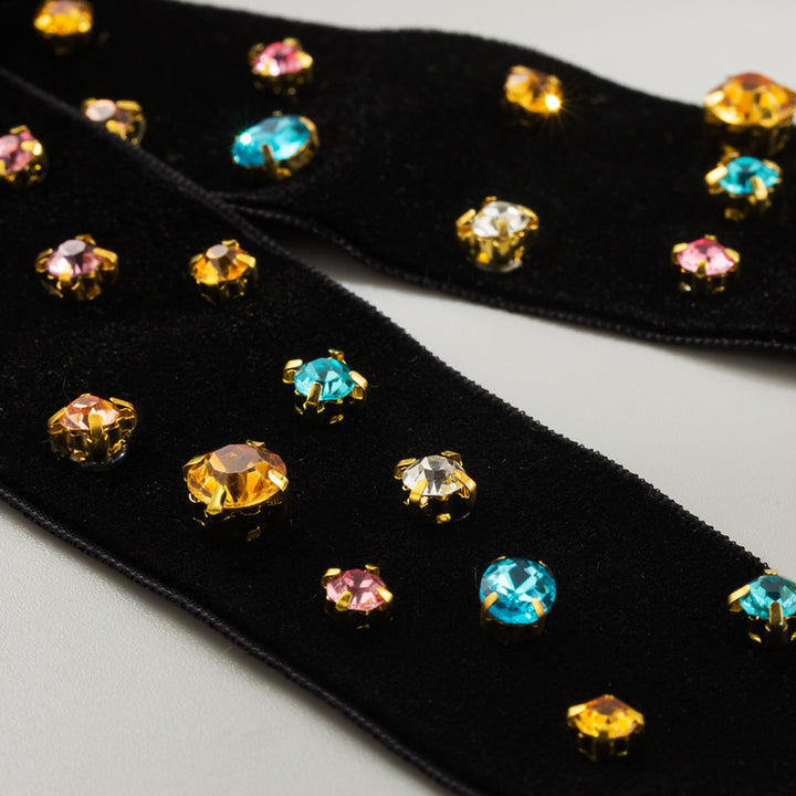 Flocking Bow Inlaid Rhinestone Spring Hair Clip Hair Accessories Wholesale