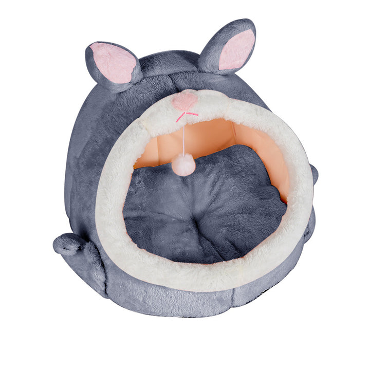 Cute Cartoon Winter Warm Soft Plush Comfortable Pet Cat Bed