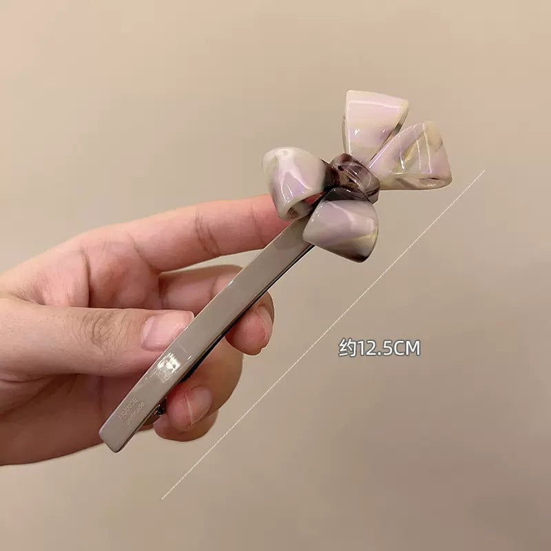 Tie-dye Pattern Acetate Bow Spring Clip Hair Clip Hair Accessories Wholesale