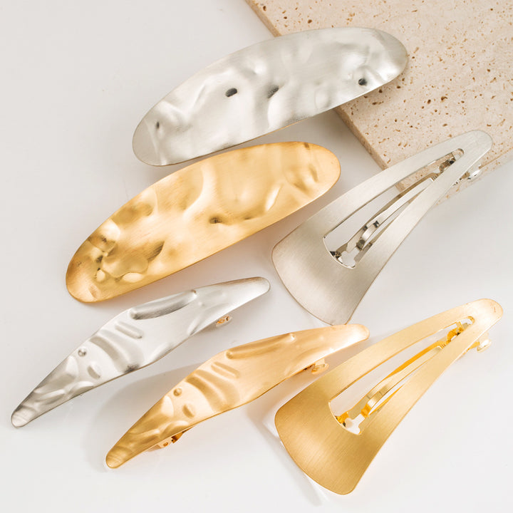 Folds and Smooth Alloy Springs Ponytail Hair Clip Hair Accessories Wholesale