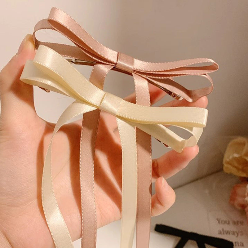Cute Pink Bow Streamer Spring Hair Clip Hair Accessories Wholesale