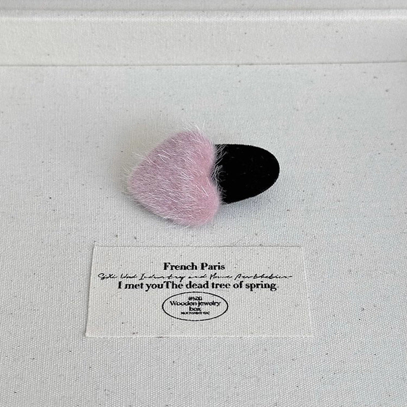 Flocking Heart Bangs Duckbill Clip Hair Clip Hair Accessories Wholesale