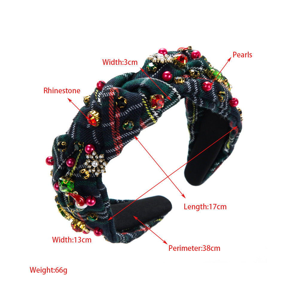 Fabric Knotted Christmas Headband Holiday Party Hair  Accessories Wholesale