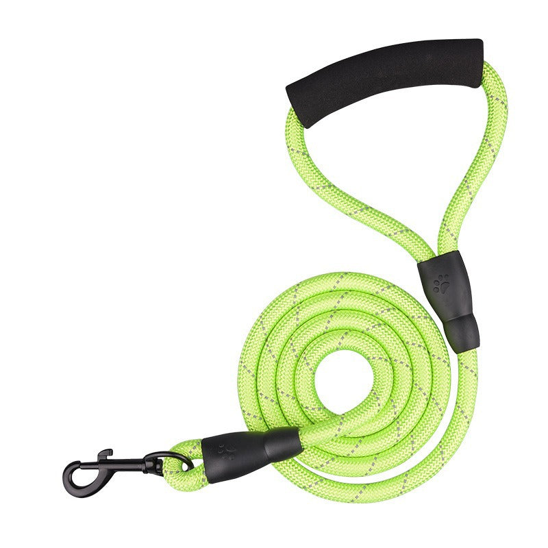 Sponge Handle Reflective Nylon No-Pull Pet Training P-type Leash