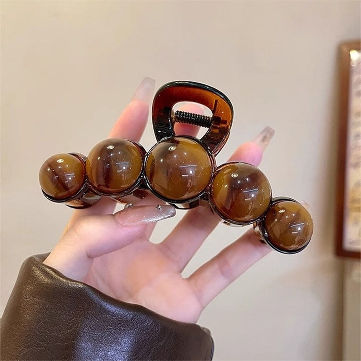 Large Round Beads Resin Grab Clip Hair Claw Hair Accessories Wholesale
