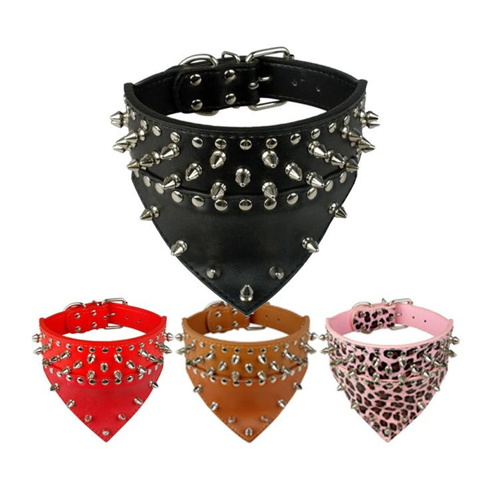 Bullet Rivet Large Dog Adjustable Belt Buckle Leather Pet Collar