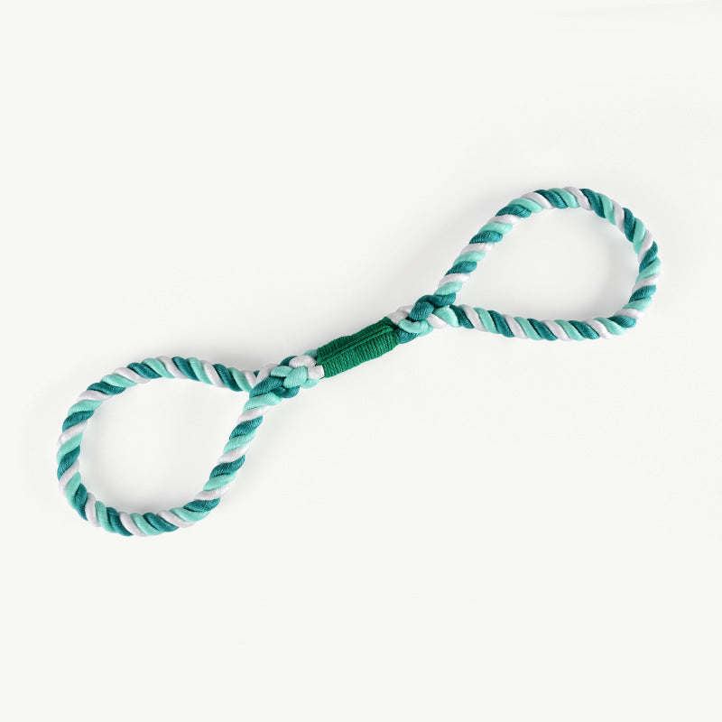 Woven Eco Cotton Nautical Knot Interactive Training Pet Chew Toy
