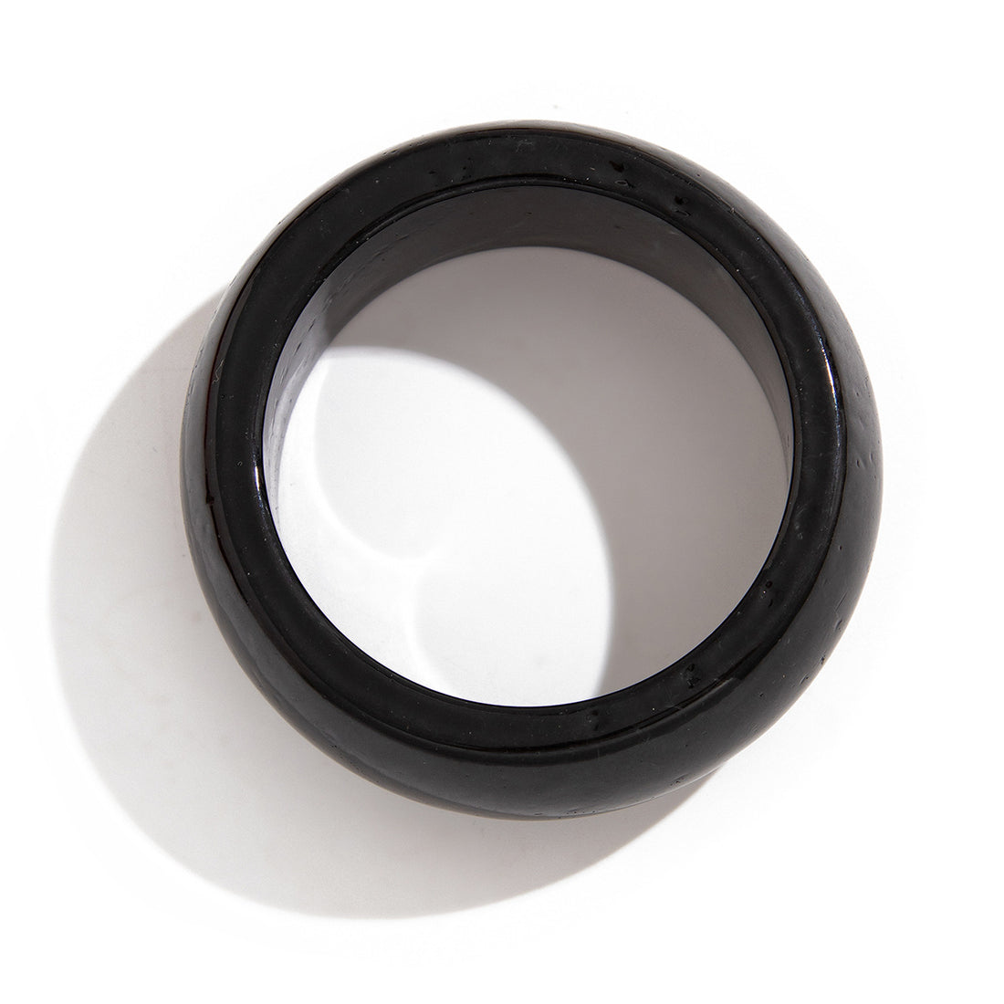 Translucent Glossy Acrylic Thick Round Bangle Bracelet Jewelry