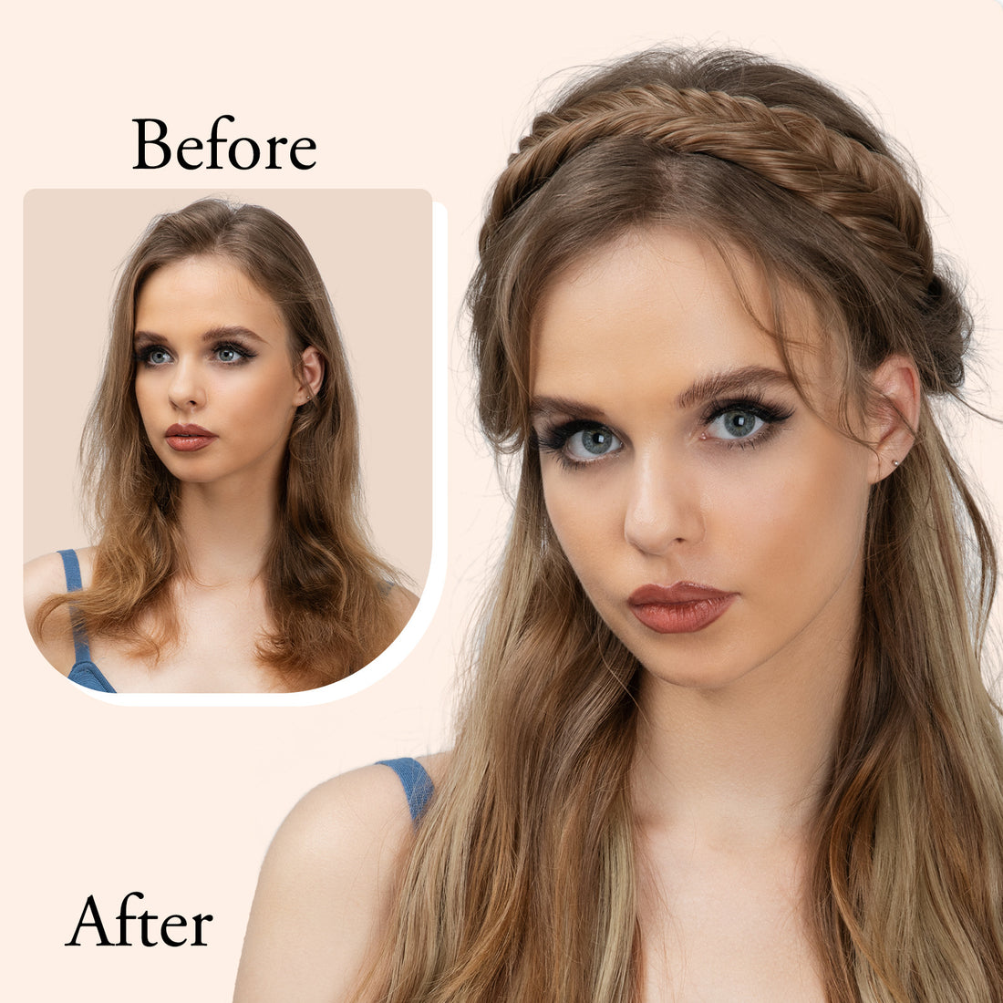 Fishbone Three Strand Braids Hair Braid Headband Hair Extensions Wholesale