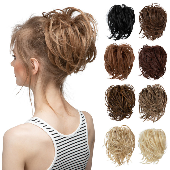 Bud Ball Wigs Natural Fluffy Beard Updo Hair Bun Hair Extensions Wholesale