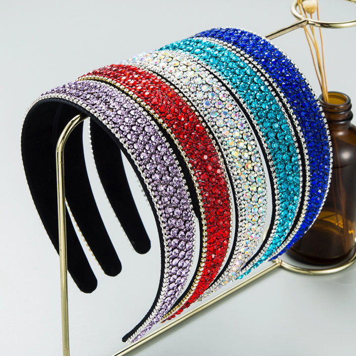 Colorfull Luxury Rhinestone Non-slip Headband Hair Accessories Wholesale