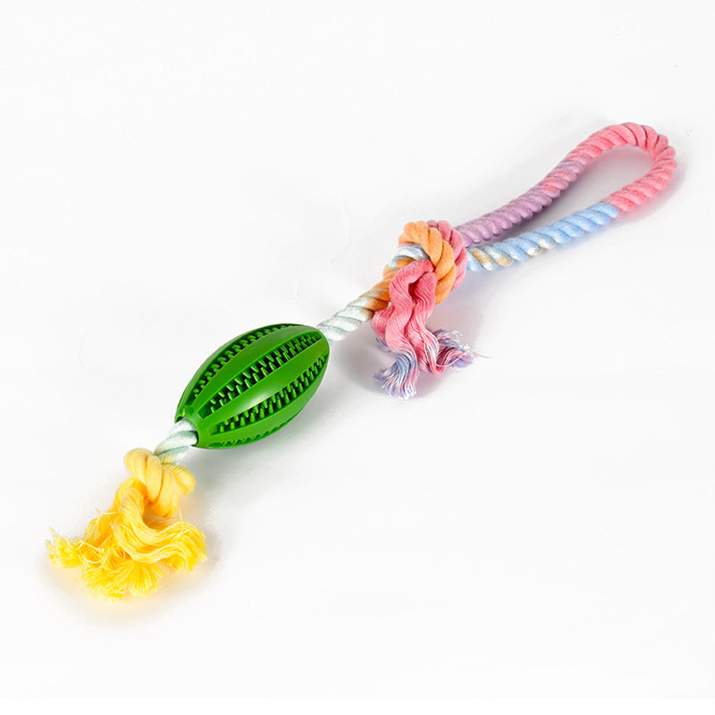 Cleaning Teeth Grinding Leaking Food Ball Cotton Pet Chew Toy