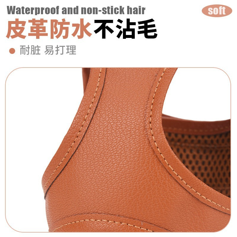 Sof Leather Breathable Anti-Choking Pet Dog Harness Leash Set